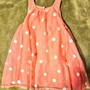 18M Girl's Spring Dress In Salmon w/Little Flowers By Cat & Jack